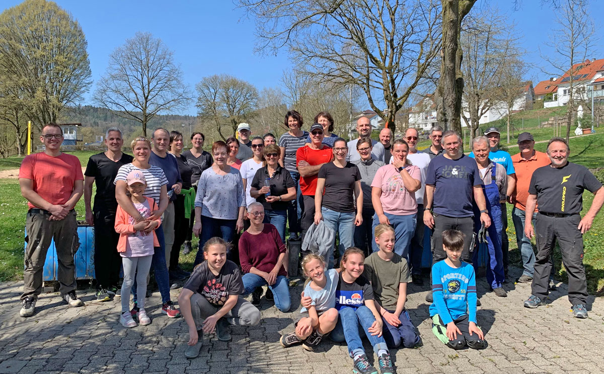 Gruppenfoto Auswinterung Freibad Rudersberg